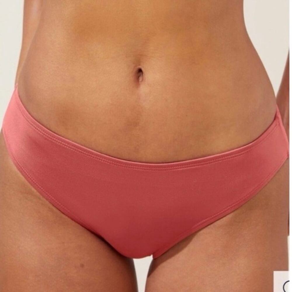 Andie Pull On Low-Rise Classic Bikini Swim Bottoms Red Women's Size XL